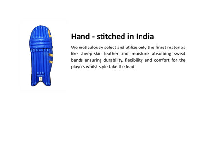 Cricket Batting Pads - Dark Blue & Golden- RH