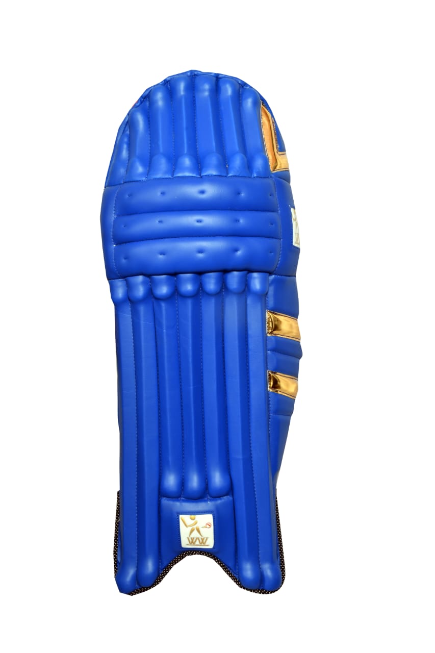 Cricket Batting Pads - Dark Blue & Golden- RH